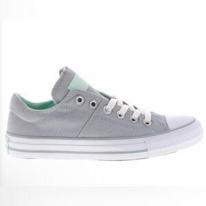 CONVERSE Women’s Gray & Aqua Low-Top All Star Sneakers Size 8